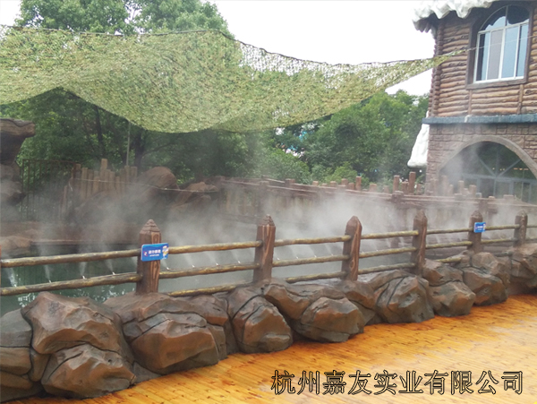 杭州長(zhǎng)喬極地海洋公園噴霧降溫及造景案例